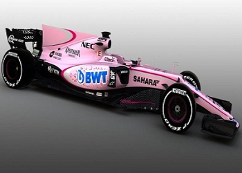 Force India VJM 10 Race Car to Wear New Pink Livery Sheet