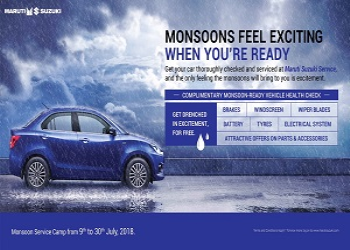 MSIL Monsoon Service Camp Commences From July 9 to July 30, 2018
